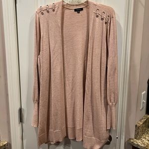 Verve Ami’ Pink Duster Length Cardigan Sweater Sz 2x